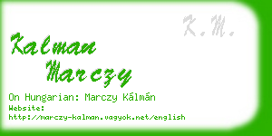 kalman marczy business card