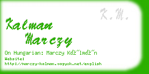 kalman marczy business card
